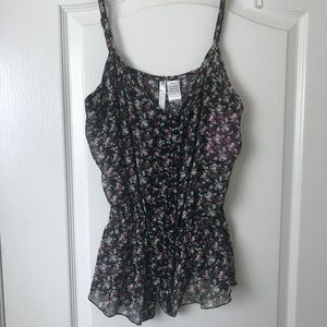 Julie & Jewels Sheer Floral Camisole Top NEW!